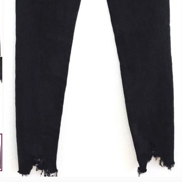 Agolde Women's High Rise Black Jeans - Picture 7 of 7